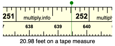 20.98 feet on a tape measure