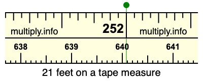 21 feet on a tape measure