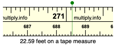 22.59 feet on a tape measure