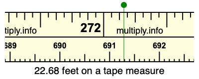 22.68 feet on a tape measure