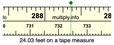 24.03 feet on a tape measure