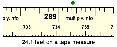 24.1 feet on a tape measure