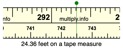 24.36 feet on a tape measure