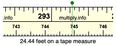 24.44 feet on a tape measure