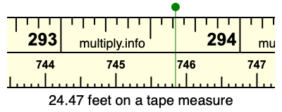 24.47 feet on a tape measure