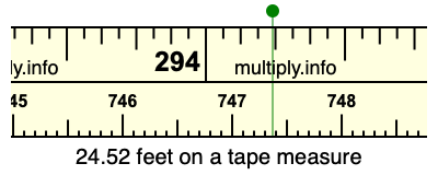 24.52 feet on a tape measure