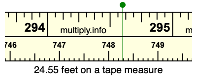24.55 feet on a tape measure