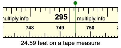 24.59 feet on a tape measure
