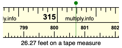 26.27 feet on a tape measure