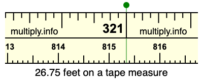 26.75 feet on a tape measure