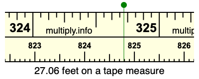 27.06 feet on a tape measure