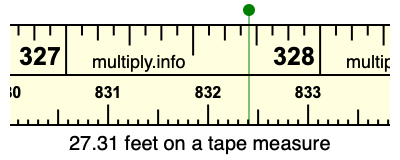 27.31 feet on a tape measure