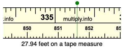 27.94 feet on a tape measure