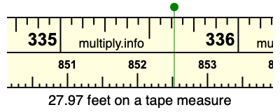 27.97 feet on a tape measure