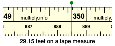29.15 feet on a tape measure
