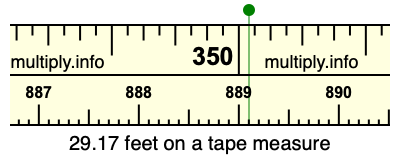 29.17 feet on a tape measure