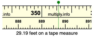 29.19 feet on a tape measure