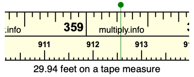 29.94 feet on a tape measure