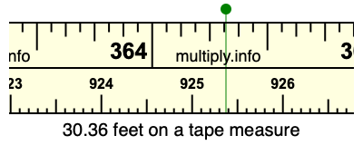 30.36 feet on a tape measure