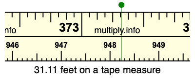 31.11 feet on a tape measure