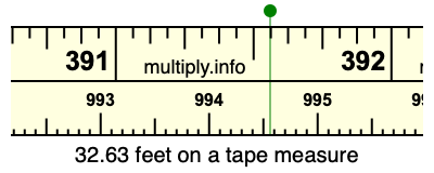 32.63 feet on a tape measure