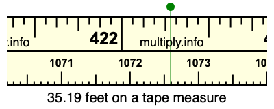 35.19 feet on a tape measure