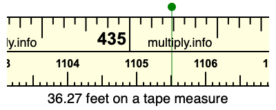 36.27 feet on a tape measure