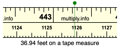 36.94 feet on a tape measure