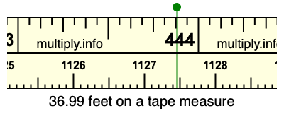 36.99 feet on a tape measure