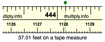37.01 feet on a tape measure