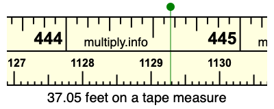 37.05 feet on a tape measure