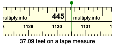 37.09 feet on a tape measure