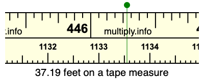 37.19 feet on a tape measure