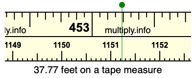 37.77 feet on a tape measure