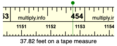 37.82 feet on a tape measure
