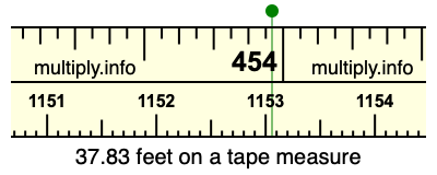 37.83 feet on a tape measure
