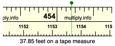 37.85 feet on a tape measure