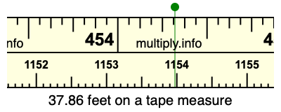 37.86 feet on a tape measure