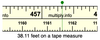 38.11 feet on a tape measure