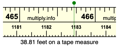 38.81 feet on a tape measure
