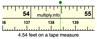 4.54 feet on a tape measure