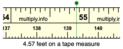 4.57 feet on a tape measure