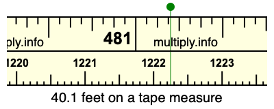 40.1 feet on a tape measure