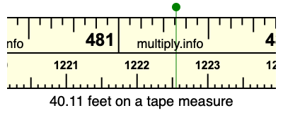 40.11 feet on a tape measure