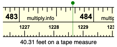 40.31 feet on a tape measure