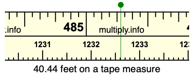 40.44 feet on a tape measure