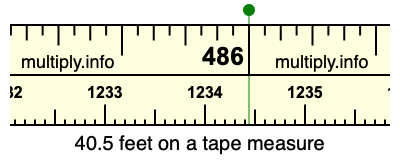 40.5 feet on a tape measure