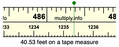 40.53 feet on a tape measure