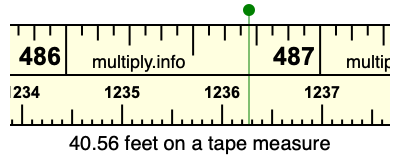 40.56 feet on a tape measure