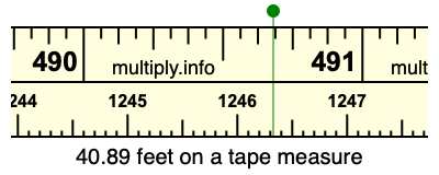 40.89 feet on a tape measure